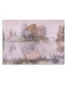 Stylish wall mural - Lake view fog watercolour | FEEBY