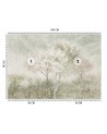Most fashionable wall mural - Trees in mist in a meadow watercolour | FEEBY