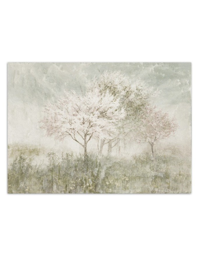 Most fashionable wall mural - Trees in mist in a meadow watercolour | FEEBY