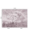 The most fashionable wall murals - Trees in the mist in a meadow watercolour | FEEBY