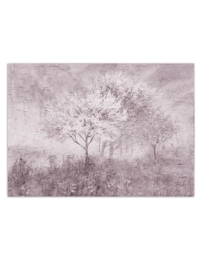 The most fashionable wall murals - Trees in the mist in a meadow watercolour | FEEBY