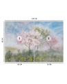 The most fashionable wall murals - Trees in the mist in a meadow watercolour | FEEBY