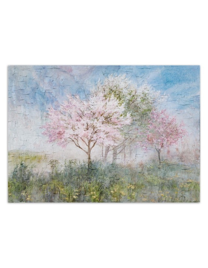 The most fashionable wall murals - Trees in the mist in a meadow watercolour | FEEBY