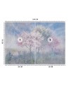 The most fashionable wall murals - Trees in the mist in a meadow watercolour | FEEBY
