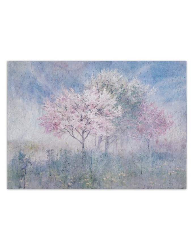 The most fashionable wall murals - Trees in the mist in a meadow watercolour | FEEBY