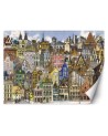 Children's wall mural - Colourful city | FEEBY