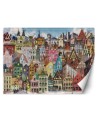 Children's wall mural - Colourful city | FEEBY
