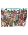 Children's wall mural - Colourful city | FEEBY