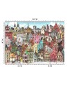 Children's wall mural - Colourful city | FEEBY