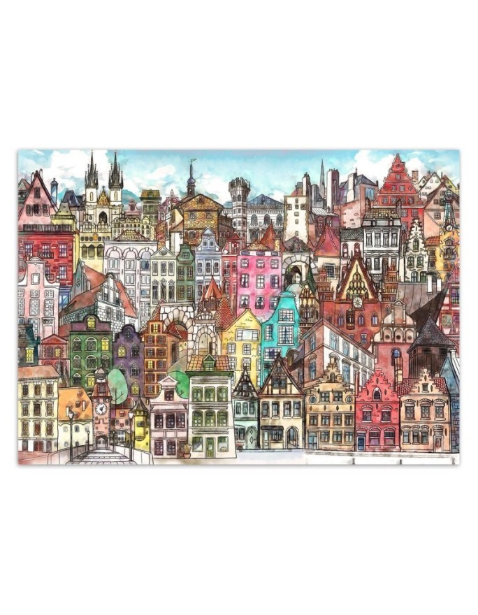 Children's wall mural - Colourful city | FEEBY