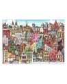 Children's wall mural - Colourful city | FEEBY