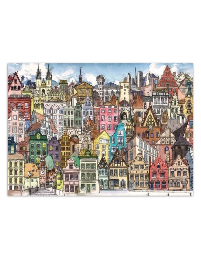 Children's Wallpaper - Colourful city | FEEBY