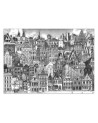 Children's Wallpaper - Black and white city | FEEBY