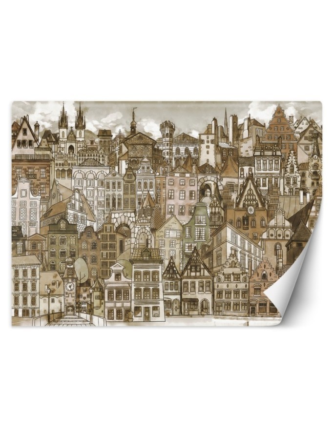 Children's room Wallpaper - Retro city | FEEBY
