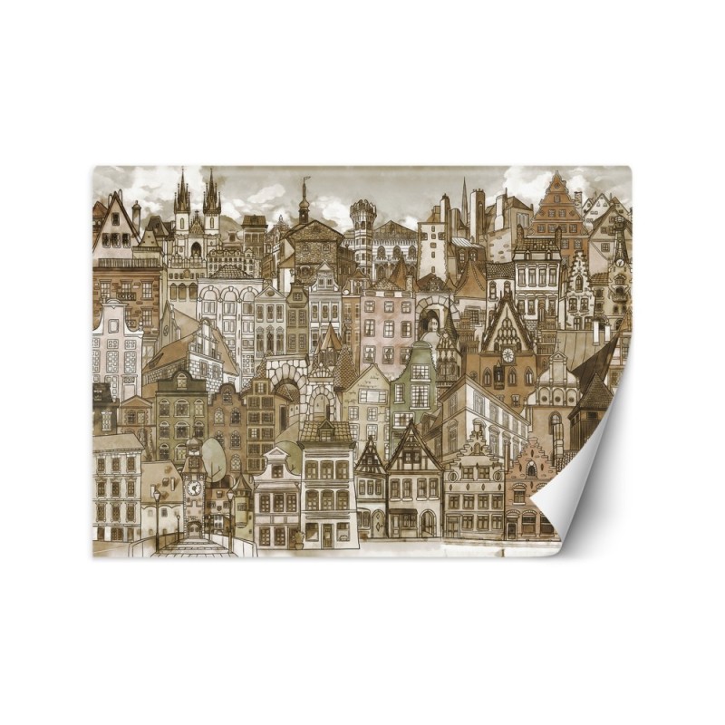 Children's room Wallpaper - Retro city | FEEBY