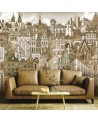 Children's room Wallpaper - Retro city | FEEBY