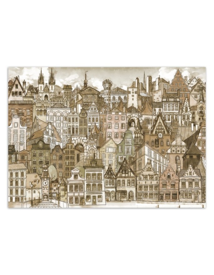Children's room Wallpaper - Retro city | FEEBY