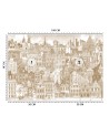 Children's room Wallpaper - Cheerful vintage city | FEEBY