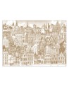 Children's room Wallpaper - Cheerful vintage city | FEEBY