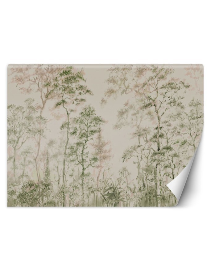 Stylish Wallpaper - Nature trees grey green | FEEBY