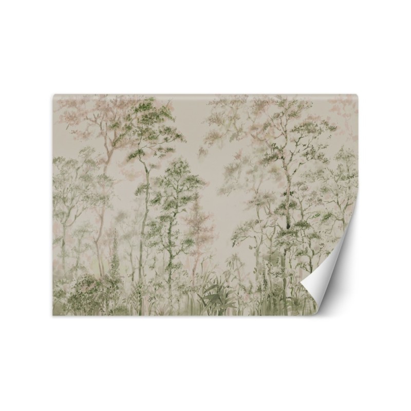Stylish Wallpaper - Nature trees grey green | FEEBY