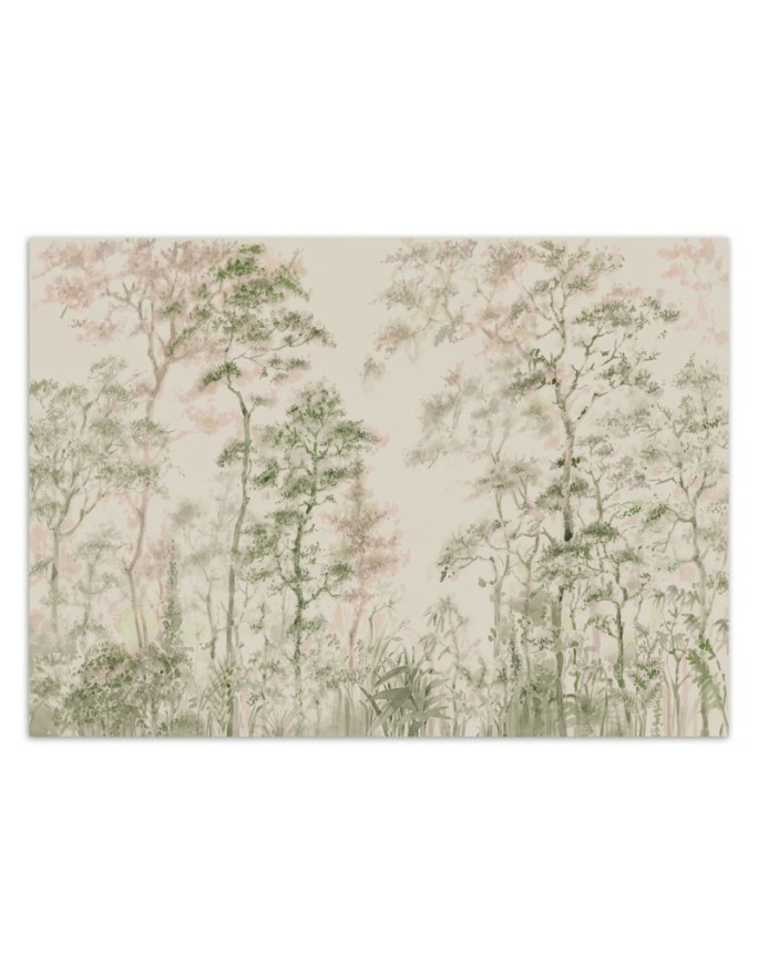 Stylish Wallpaper - Nature trees grey green | FEEBY