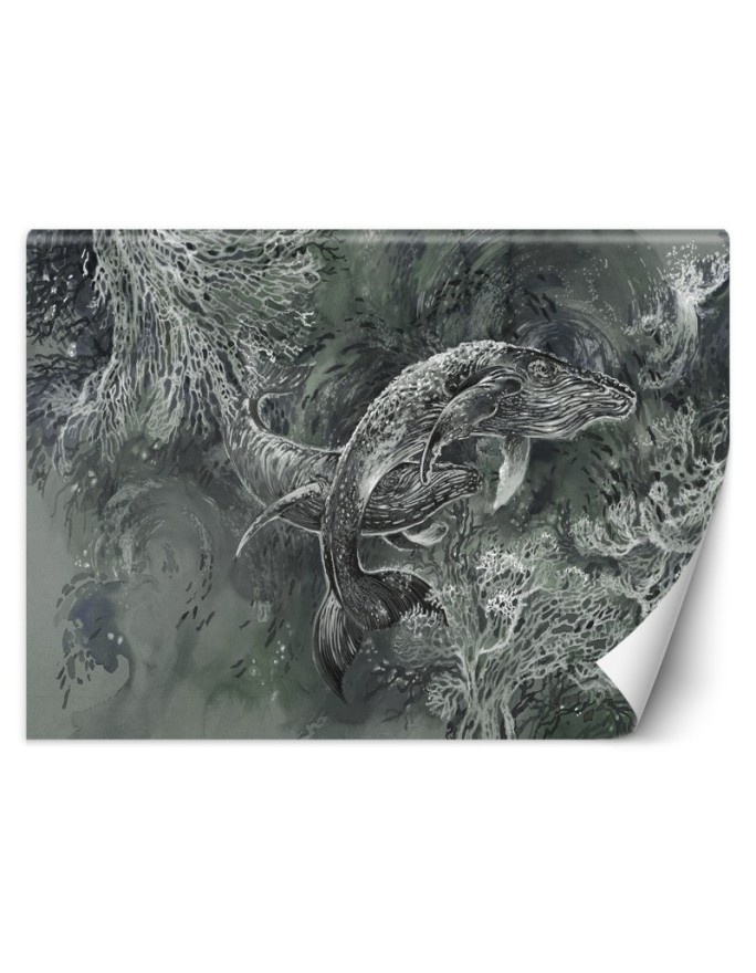Original murals - Pair of humpback whales | FEEBY