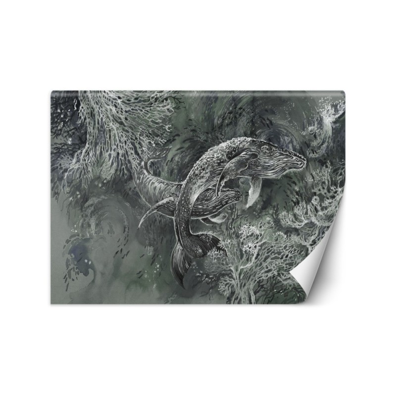 Original murals - Pair of humpback whales | FEEBY