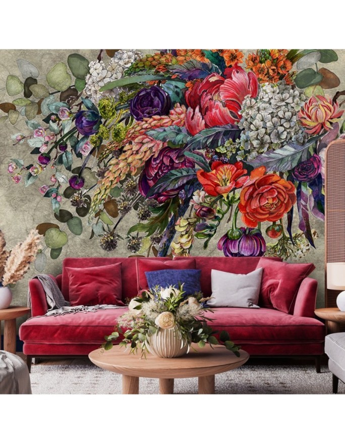 Original Wallpapers - Concrete flower bouquet | FEEBY
