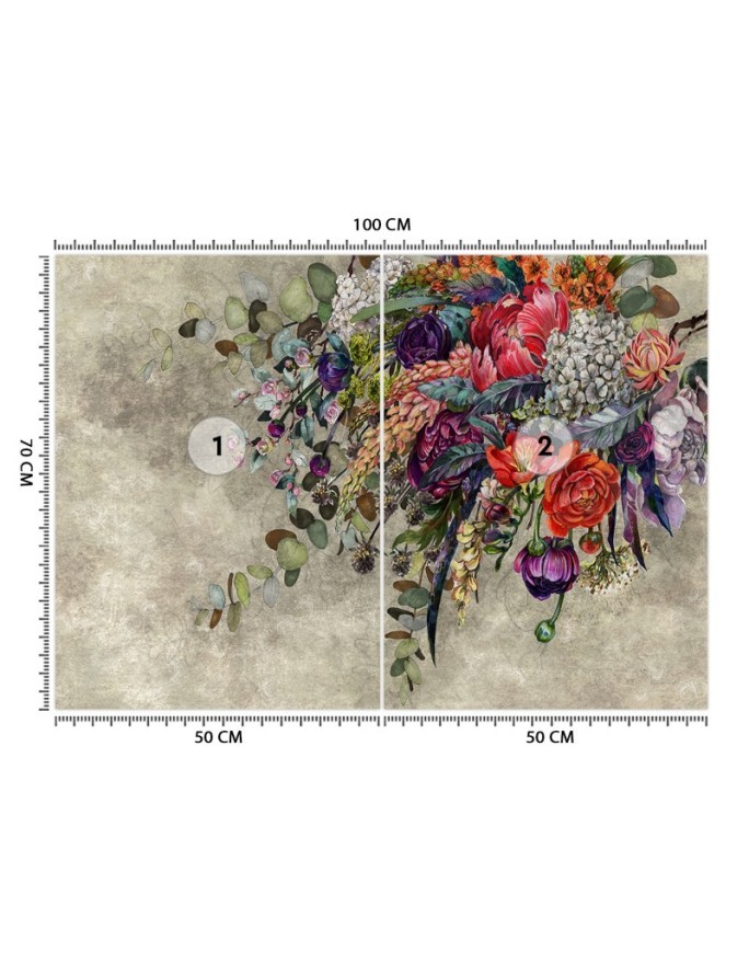 Original Wallpapers - Concrete flower bouquet | FEEBY