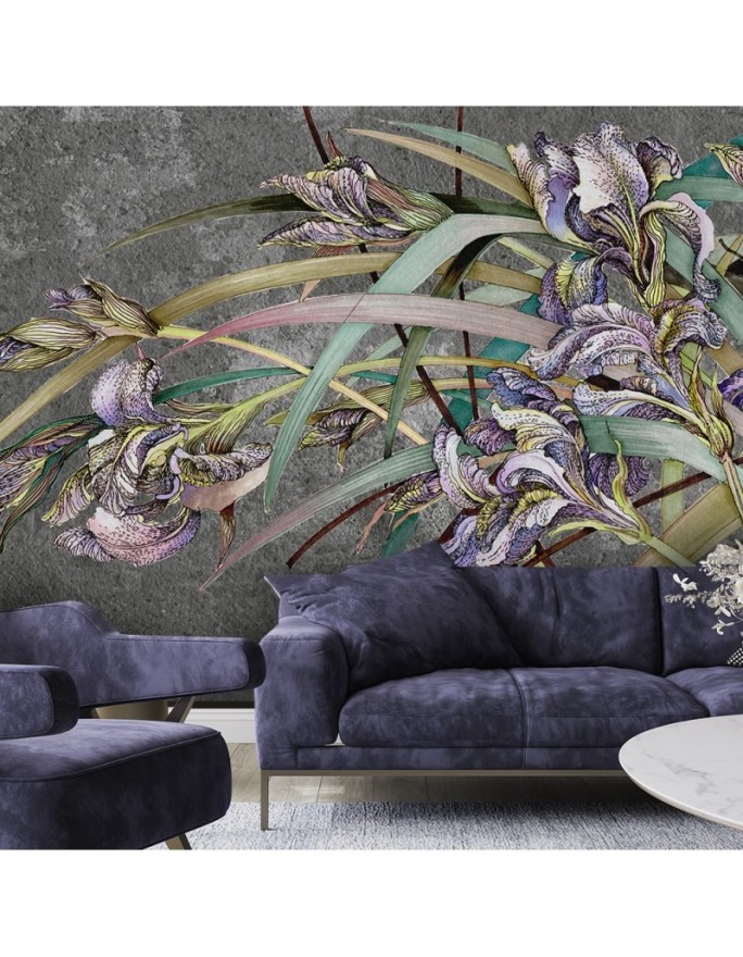 Original Wallpapers - Irises flowers in the wind | FEEBY