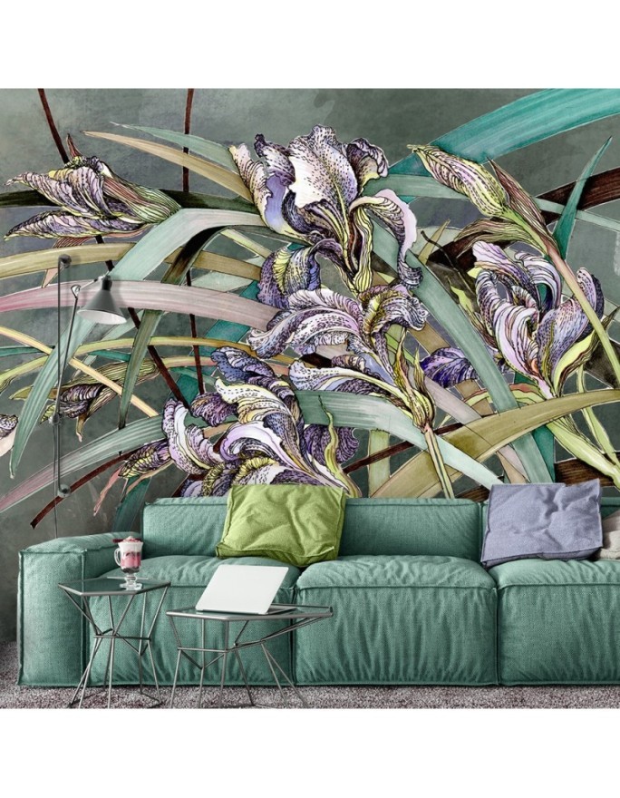 Original Wallpapers - Irises flowers in the wind | FEEBY