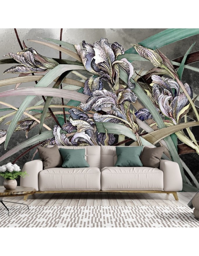 Original Wallpapers - Irises flowers in the wind | FEEBY