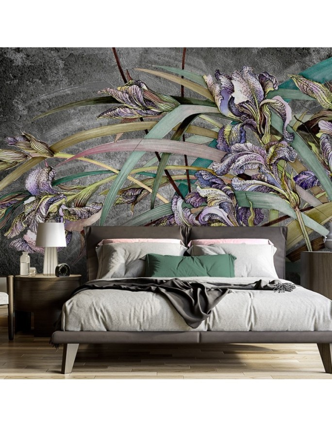 Original Wallpapers - Irises flowers in the wind | FEEBY