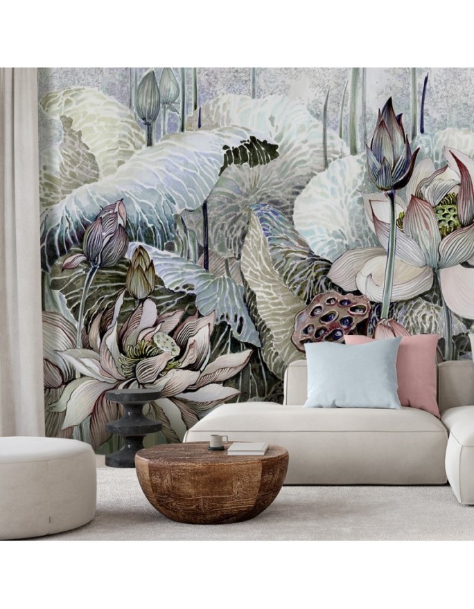 Exclusive Wallpapers - Lotus flowers abstract | FEEBY