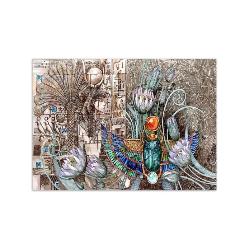 Decorative Wallpaper - Egyptian hieroglyphs scarab | FEEBY