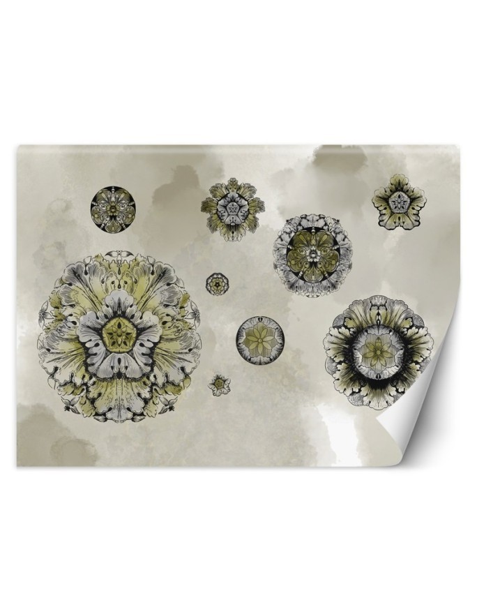 Original wall murals - Shapes geometric flowers | FEEBY