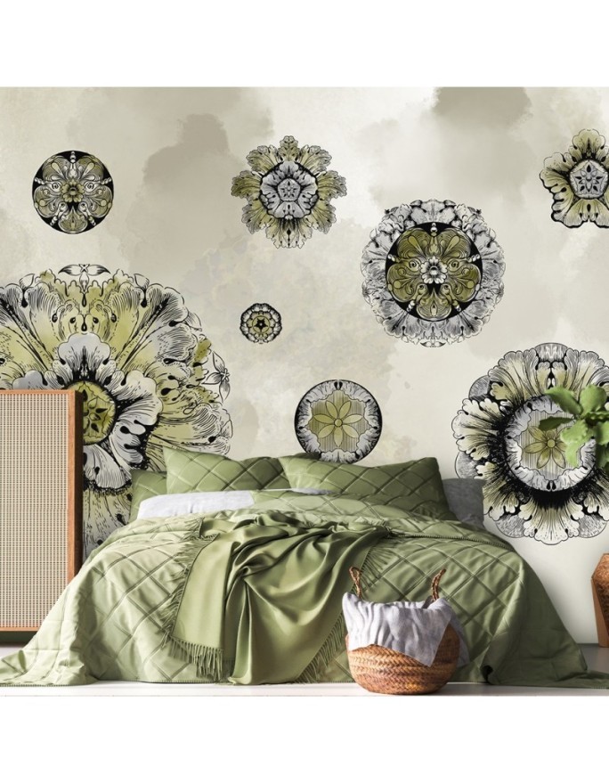 Original wall murals - Shapes geometric flowers | FEEBY