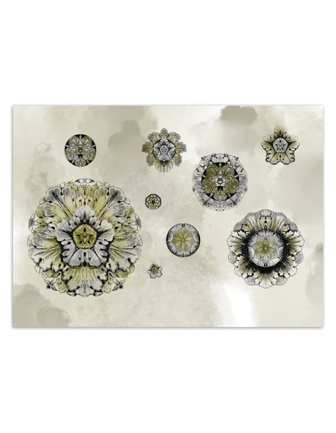 Original wall murals - Shapes geometric flowers | FEEBY