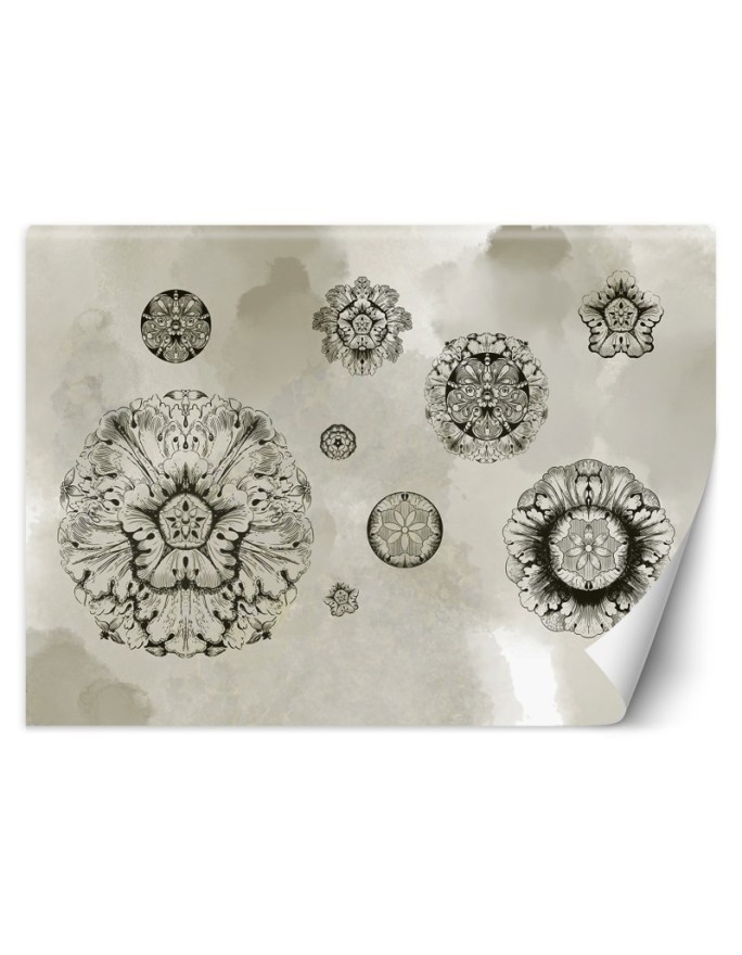 Original wall murals - Shapes geometric flowers | FEEBY