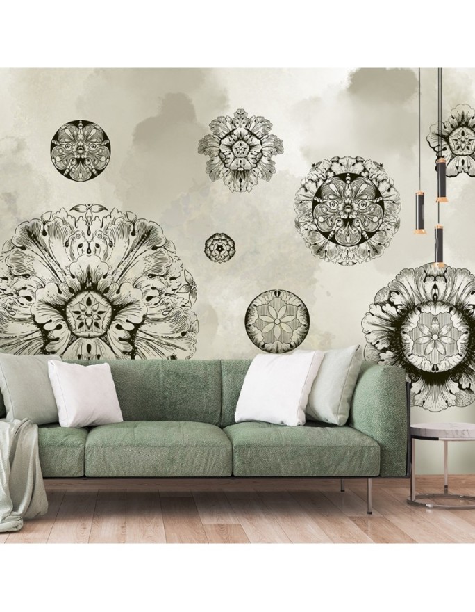 Original wall murals - Shapes geometric flowers | FEEBY