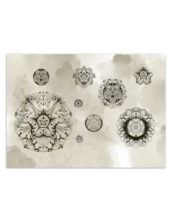 Original wall murals - Shapes geometric flowers | FEEBY