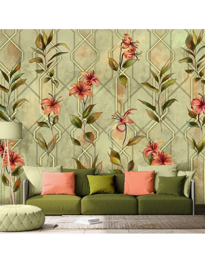 Beautiful wall murals - Yellow flower lily | FEEBY