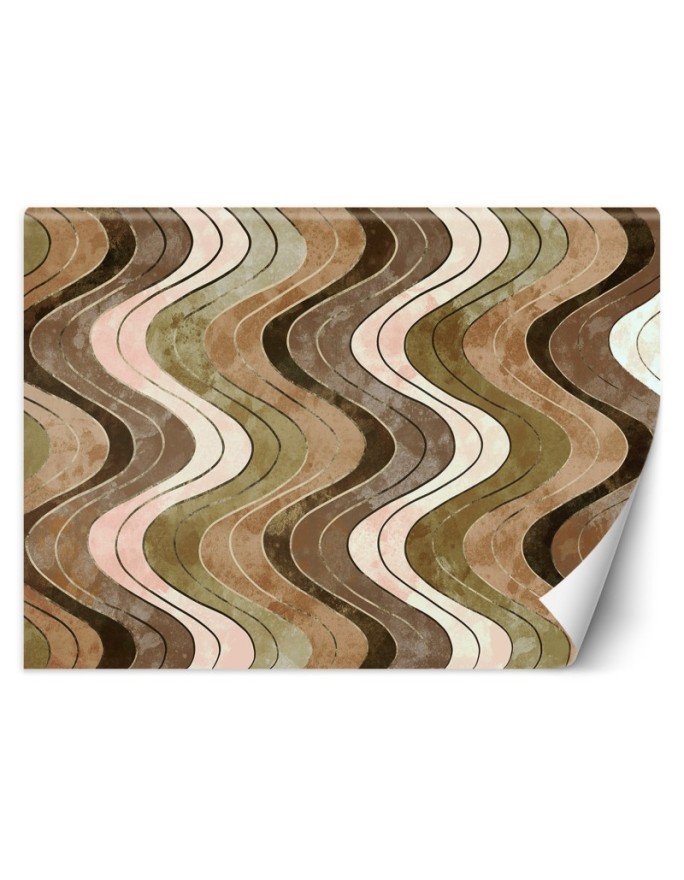 Texture wall murals - Vertical wavy lines | FEEBY