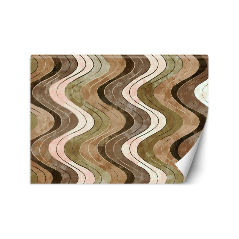 Texture wall murals - Vertical wavy lines | FEEBY