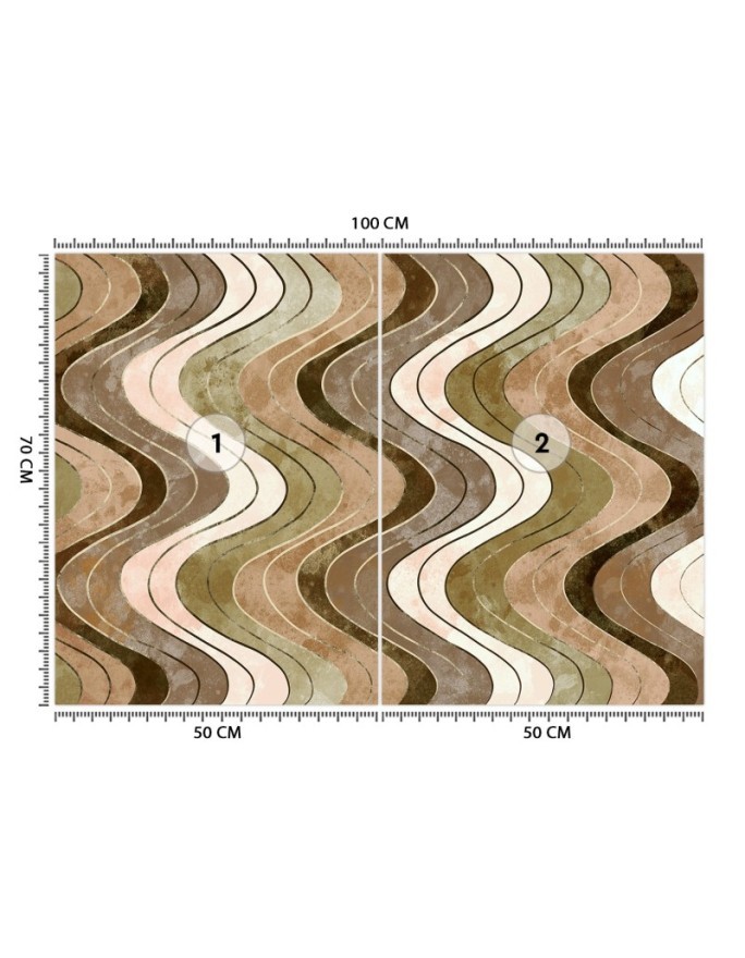 Texture wall murals - Vertical wavy lines | FEEBY