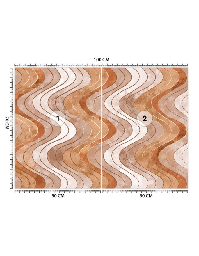 Original wall murals - Wavy lines | FEEBY