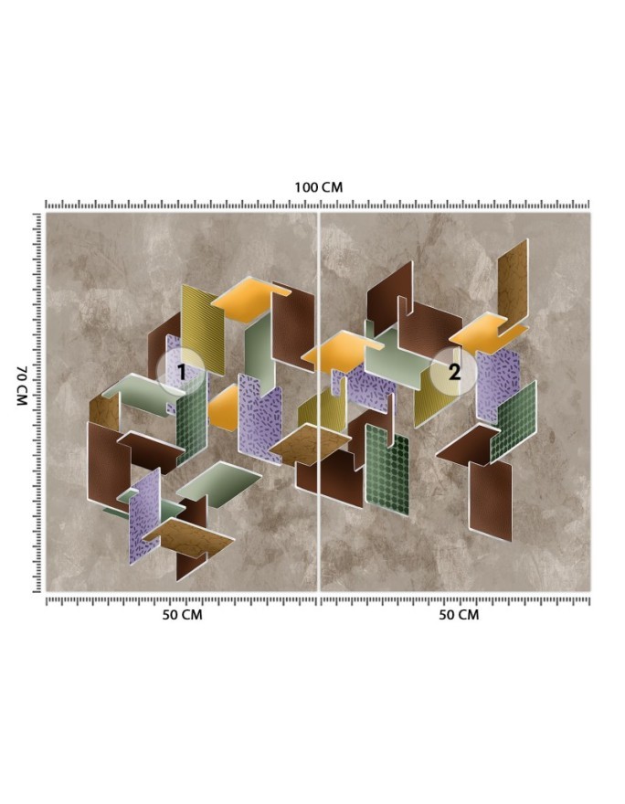 Modern wall murals - 3D puzzles | FEEBY