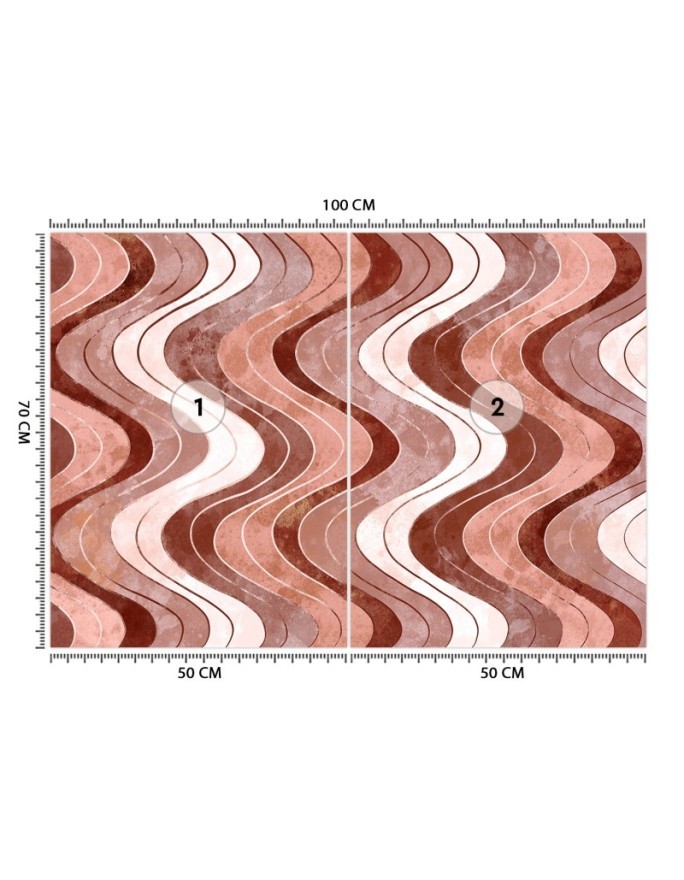 Original wall murals - Wavy lines | FEEBY