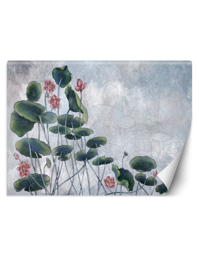 Wall mural Red Water Lily...